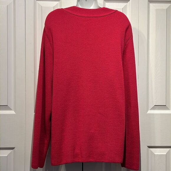 St. James Pink Wool Blend Button Up Cardigan Size 18‎ - Picture 8 of 14